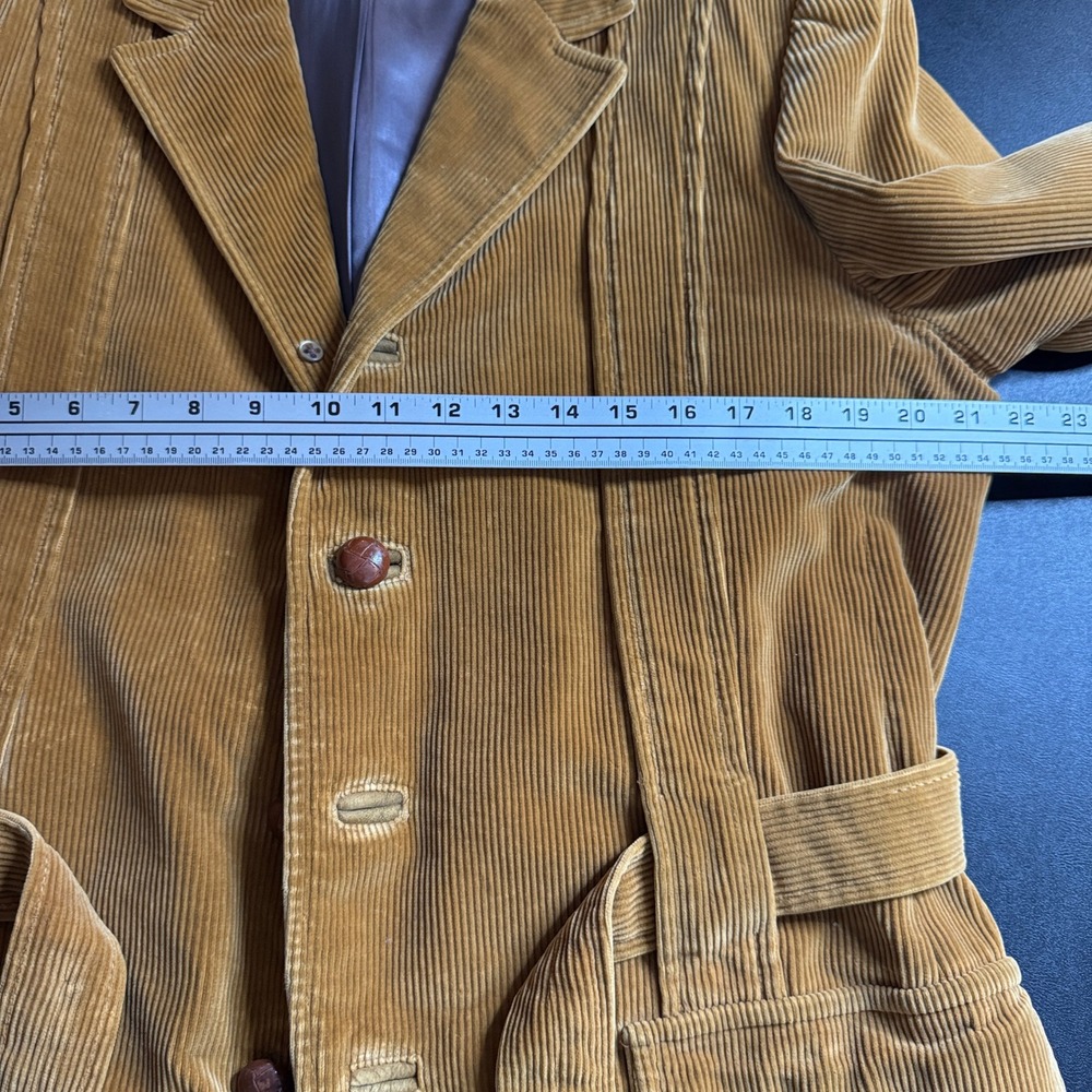 Norfolk 70s Vintage Alfred of New‎ York Corduroy Belted Blazer Jacket Spain - Picture 8 of 11